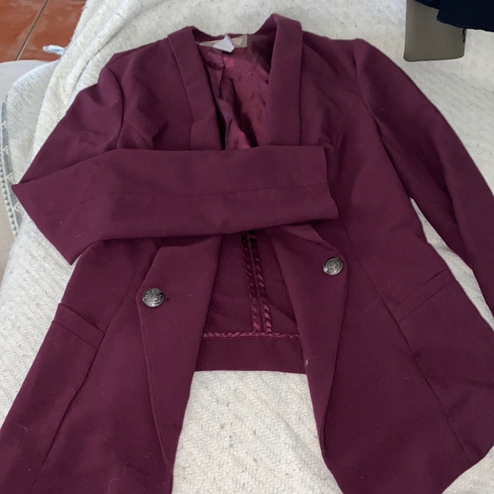 Burgundy blazer